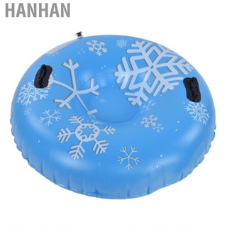 Hanhan Inflatable Snow Tube Ski Heavy Duty 450lbs Load Light Blue Safe Good Air Tightness for Outdoor Sports Adults