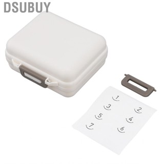 Dsubuy Small Pills Case Travel 7 Compartments Large