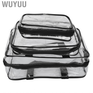 Wuyuu 3 Sizes Clear Travel Bags For Toiletries  PVC Material Toiletry Bag