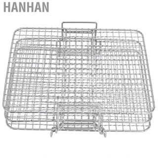 Hanhan 3 Layer Rectangular Grill Rack Stainless Steel Baking And Cooking Fit New