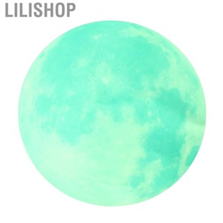 Lilishop Cyan Green Light Moon Fluorescent Wall  Self-Adhesive Decorative