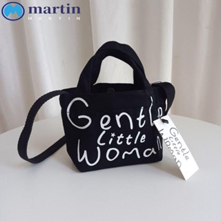 Martin Gentlewoman กระเป๋าสะพายไหล่ ผ้าแคนวาส ขนาดเล็ก แบบพกพา สไตล์ไทย สําหรับสตรี