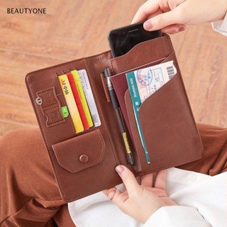 Topbeauty กระเป๋าสตางค์หนัง แบบบางพิเศษ สําหรับใส่หนังสือเดินทาง บัตรเครดิต RFID