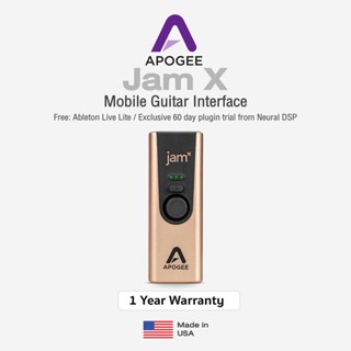 Apogee® Jam X Mobile Guitar Interface ออดิโออินเทอร์เฟส แบบพกพา สำหรับกีตาร์โดยเฉพาะ + แถมฟรีสาย USB ** 1 Year Warranty / Made in USA **