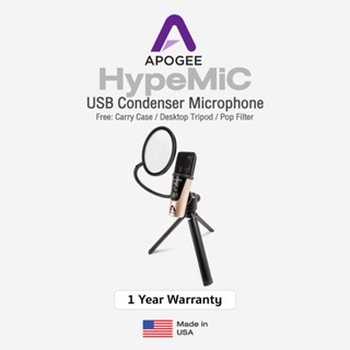 Apogee® HypeMIC USB Microphone with Headphone Output and Studio Quality Compression ไมค์ USB ระดับงานสตูดิโอ + แถมฟรีขาตั้ง &amp; Pop Filter ** 1 Year Warranty / Made in USA **