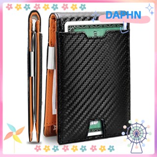 Daphs กระเป๋าสตางค์หนังแท้ ใบสั้น แบบบาง ป้องกันสแกน ใส่บัตรเครดิตได้ สไตล์มินิมอล สําหรับผู้ชาย และผู้หญิง