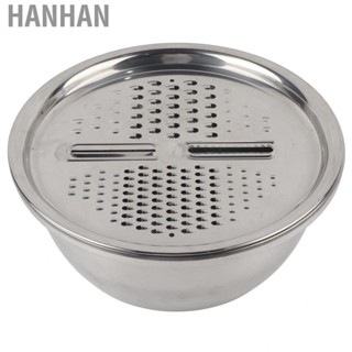 Hanhan Kitchen Grater Set Bowl Multi‑use Stainless Steel Drain Basin Rice Washin US