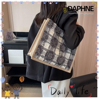 Daphne กระเป๋าช้อปปิ้ง กระเป๋าสะพายไหล่ ผ้าแคนวาส ความจุขนาดใหญ่ อเนกประสงค์ แฟชั่นสําหรับผู้หญิง