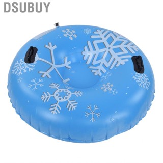 Dsubuy Inflatable Snow Tube Ski Heavy Duty 450lbs Load Light Blue Safe Good Air Tightness for Outdoor Sports Adults