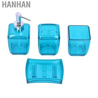 Hanhan 01 02 015 Lotion Dispenser Bathroom Set Blue For Guest Room