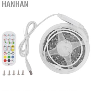 Hanhan 5m/16.4ft RGB Strip Lights USB 5V Colorful Music Sync Voice Control Lamp