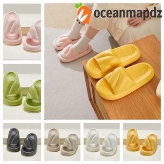 Oceanmapdz รองเท้าแตะ พื้นนิ่ม หนา กันลื่น ใส่สบาย เหมาะกับใส่ในบ้าน แฟชั่นสําหรับผู้ชาย และผู้หญิง