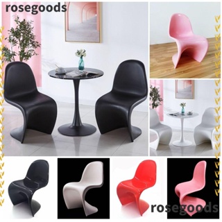 Rosegoods1 เก้าอี้พลาสติก ขนาดเล็ก สเกล 1/6 หลากสี อุปกรณ์เสริม สําหรับบ้านตุ๊กตา