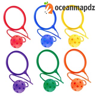 Oceanmapdz ลูกบอลกระโดด พลาสติก หลากสี สําหรับเล่นกีฬากลางแจ้ง สวนหลังบ้าน