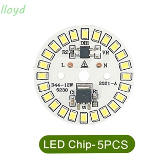 Lloyd ชิปไฟสปอตไลท์ LED AC 220V 3W 5W 7W 9W 12W PCB ทรงกลม 5 ชิ้น