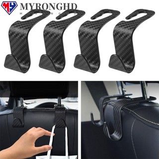 Myronghd ตะขอแขวนกระเป๋า อเนกประสงค์ ทนทาน สําหรับแขวนเบาะหลังรถยนต์ 4 ชิ้น