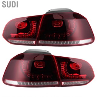 Sudi 1 Pair VLAND for R-Look Full  Dynamic Turn Signal Tail Lights Lamp Cherry Red Lens For Mk6 GTD R R20 2009-2013