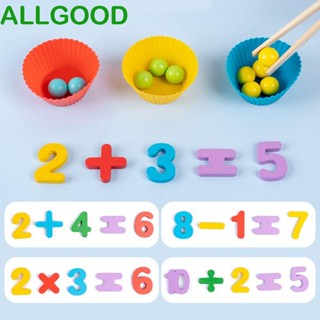 Allgoods Montessori ลูกปัดจิ๊กซอว์ไม้ หลากสี ของเล่นสําหรับแม่ และลูก