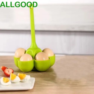 Allgoods ถาดนึ่งไข่ ซิลิโคน เกรดอาหาร 5 หลุม ทนความร้อน อเนกประสงค์ พร้อมที่จับ สําหรับอุ่นไข่