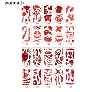 Wonda สติกเกอร์รอยสัก ลายฮาโลวีน กันน้ํา พร็อพคอสเพลย์ 10 ชิ้น ต่อชุด