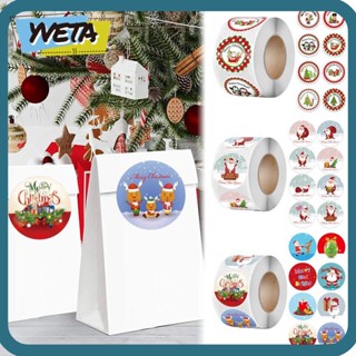 Yveta สติกเกอร์ซีล ลายซานตาคลอส คริสต์มาส 500 ชิ้น