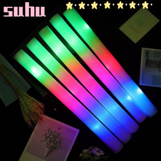 Suhuhd แท่งโฟมไฟกระพริบ LED หลากสี สําหรับงานปาร์ตี้วันเกิด 1 5 ชิ้น