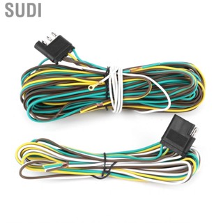 Sudi Trailer Wiring Harness 4 Flat Extension Kit 36FT 8.5+2.4m Wire 4‑Flat Pin with Male Female Plug