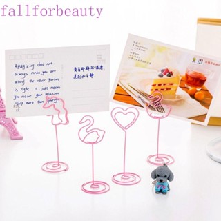 Fallforbeauty ที่หนีบกระดาษ รูปหัวใจ ยูนิคอร์น โลหะ สําหรับหนีบรูปภาพ การ์ด งานแต่งงาน