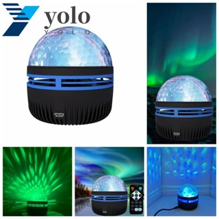 Yolo โคมไฟโปรเจคเตอร์ LED ฉายรูปน้ํา แบบพกพา กันน้ํา ของขวัญวันเกิด โคมไฟกลางคืน USB LED ปาร์ตี้