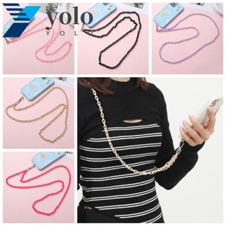 Yolo สายคล้องโทรศัพท์มือถืออะคริลิค สีแคนดี้ ขนาด 120 ซม. สําหรับโทรศัพท์มือถือ