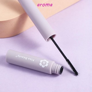Aroma มาสคาร่า กันน้ํา แบบพกพา กันเหงื่อ เครื่องสําอาง หัวแหลม มาสคาร่า เครื่องมือแต่งหน้า ดัดขนตา