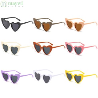 Maywi แว่นกันแดดเด็ก รูปหัวใจน่ารัก สีชมพู แว่นกันแดดเด็กวัยหัดเดิน