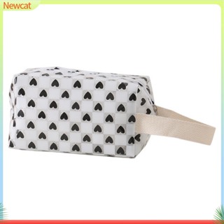 {Newcat} กระเป๋าดินสอ พิมพ์ลายหัวใจ ลายสก๊อต สีโปร่งใส สําหรับโรงเรียน บ้าน และท่องเที่ยว