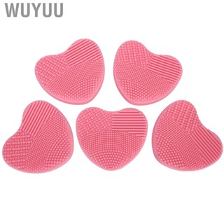 Wuyuu 5 Pieces Silicone Brush Cleaner Make Up Cleaning Pads Mat