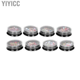 Yiyicc 8x Christmas Nail Art Rhinestones Alloy Rivet Beads Decoration Manicure To.