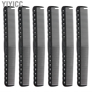 Yiyicc 6pcs Hair Stylists Professional Styling Comb Set  Salon Barber Plastic Hairdressing Combs Has 14 Holes for a Measuring Device Great All Types &amp; Styles