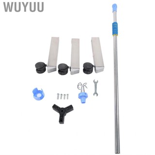 Wuyuu Stainless Steel IV Pole Adjustable Drip Stand Infusion &amp;Hook Wheel For Clinic