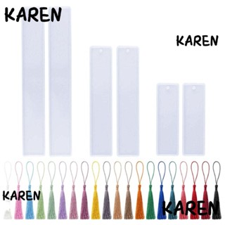 Karen แม่พิมพ์ซิลิโคนเรซิ่น อีพ็อกซี่ 3 ขนาด 20 สี สําหรับทําเครื่องประดับ ที่คั่นหนังสือ DIY 46 ชิ้น