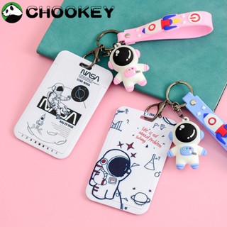 Chookey กระเป๋าสตางค์ กระเป๋าใส่บัตร ลายการ์ตูนอวกาศ สําหรับผู้หญิง ผู้ชาย