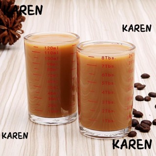 Karen ถ้วยตวงกาแฟ เอสเปรสโซ่ สีแดง 120 มล. 2 ชิ้น