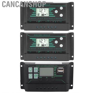 Cancanshop Z10 Z20 Z30 Adjustable Solar Panel Regulator PWM Charge Controller Dual USB Output LCD Digital Display 10A/20A/30A 12V 24V