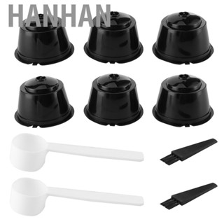 Hanhan 2Sets Coffee  Pods Reusable Refillable Filter Cup Fit For Nestle DOLCE MF