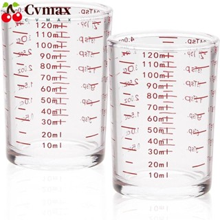 Cvmax แก้วตวงกาแฟเอสเพรสโซ่ สีแดง 120 มล. สําหรับห้องครัว 2 ชิ้น