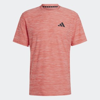 adidas เทรนนิง เสื้อยืดเทรนนิง Train Essentials Seasonal Stretch ผู้ชาย สีแดง IB8129