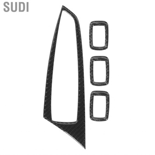 Sudi Carbon Fiber Window Lift Switch Button Trim Cover Fit for X3 X4 Left Hand Driving