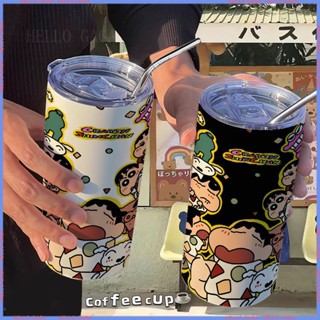 [สินค้าอนิเมชั่น 🥤Limited Cup] แก้วกระติกน้ําร้อนสเตนเลส เก็บความร้อน เก็บความร้อน และความเย็น ลายการ์ตูนชินจัง สําหรับออฟฟิศ