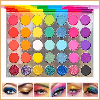 พาเลทอายแชโดว์ 35 สี สีรุ้ง เครื่องสําอางแต่งหน้า