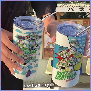 [Animation Peripheral 🥤Limited Cup] กระติกน้ําร้อน สเตนเลส ลายการ์ตูน Buzz Lightyear ทนความร้อนสูง สําหรับออฟฟิศ