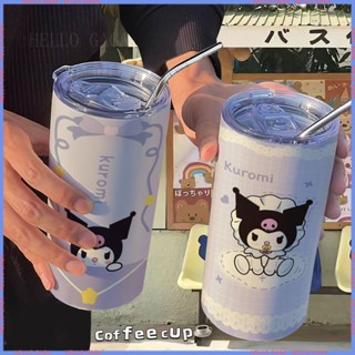 [สินค้าแอนิเมชั่น🥤 Limited Cup] Sanrio Kuromi กระติกน้ําร้อน สเตนเลส ทนความร้อนสูง พร้อมหลอดดูด ลายการ์ตูน สําหรับออฟฟิศ