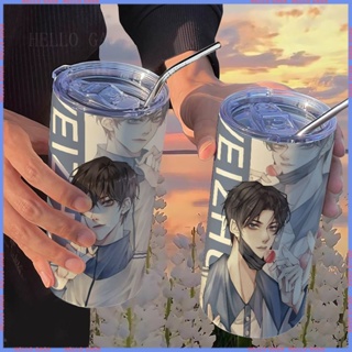 [Animation Peripheral 🥤Limited Cup] กระติกน้ําร้อน สเตนเลส ลายพราง พร้อมหลอดดูด แบบพกพา คุณภาพสูง สําหรับผู้ชาย และผู้หญิง